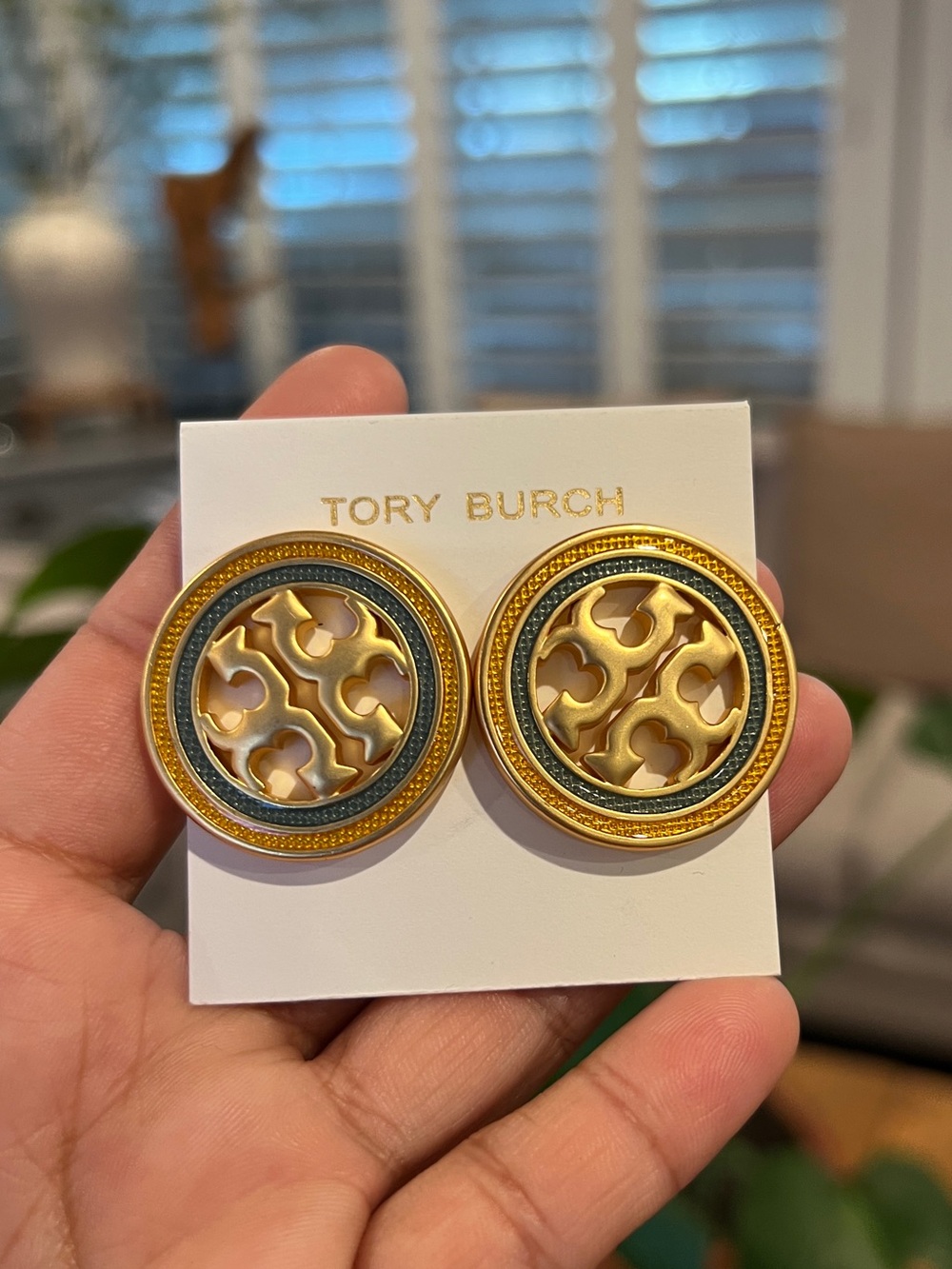 Tory Burch T Logo Earrings NWOT